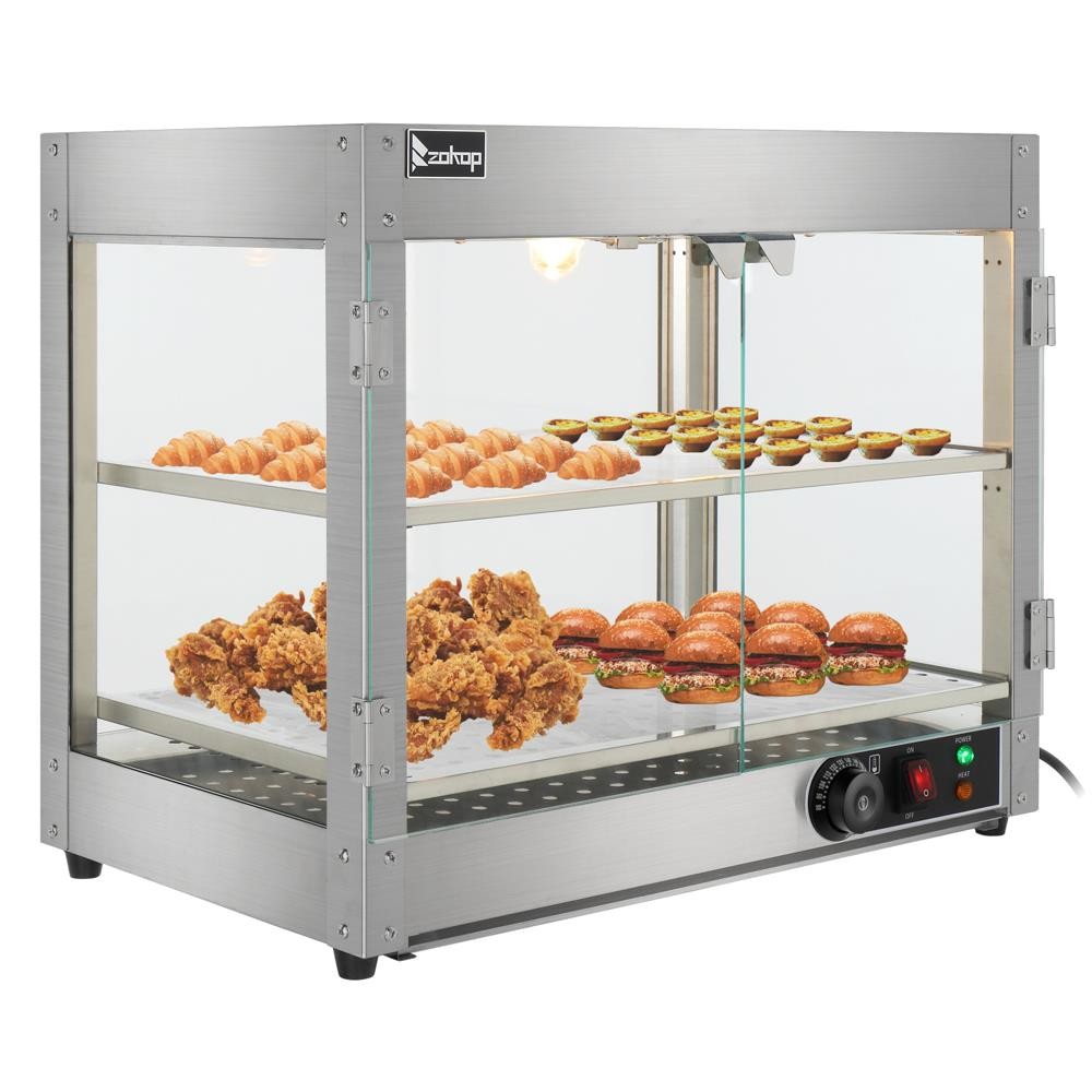 Food Warmer Display - Vitrine chauffante électrique à 2 niveaux