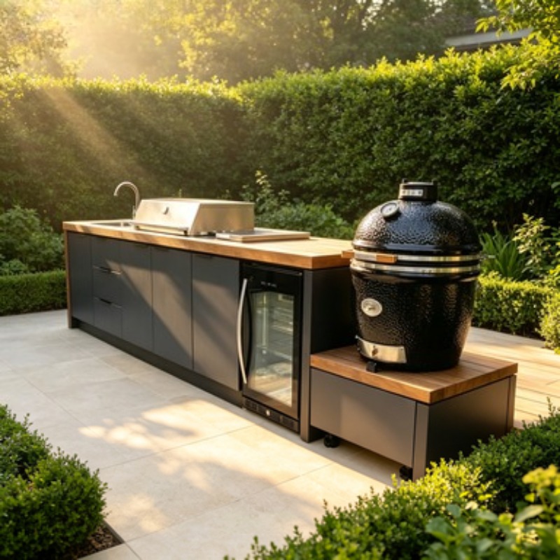 Commercial Kitchen Grill - Ensemble de cuisine extérieure en acier