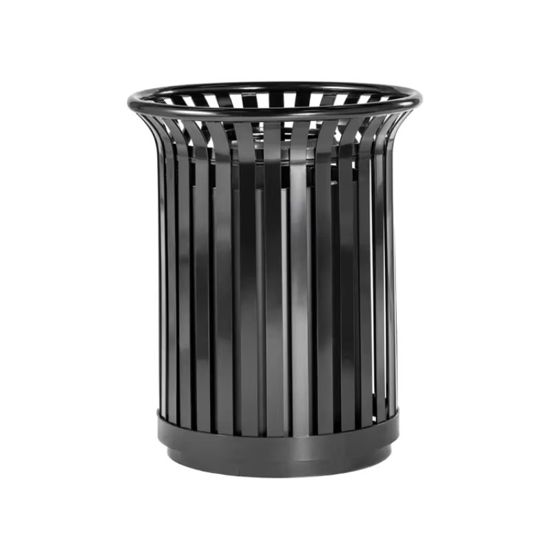 Commercial Kitchen Garbage Can - Poubelle extérieure en métal noir pour