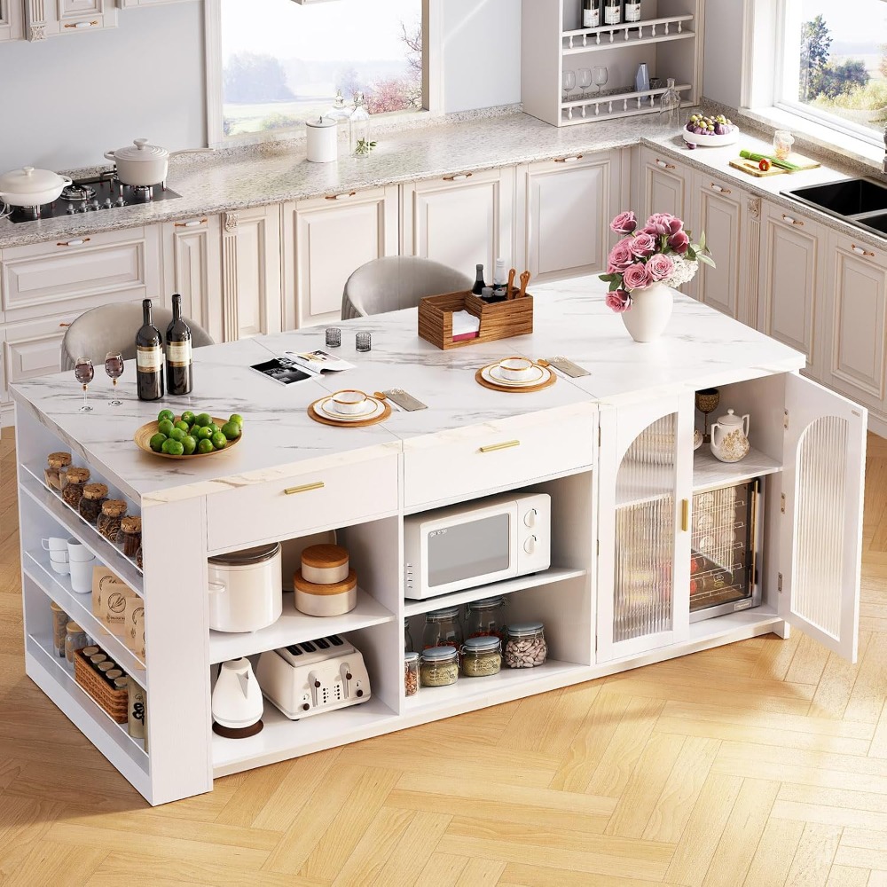 Commercial Kitchen Tables - Îlot de cuisine de 71 pouces