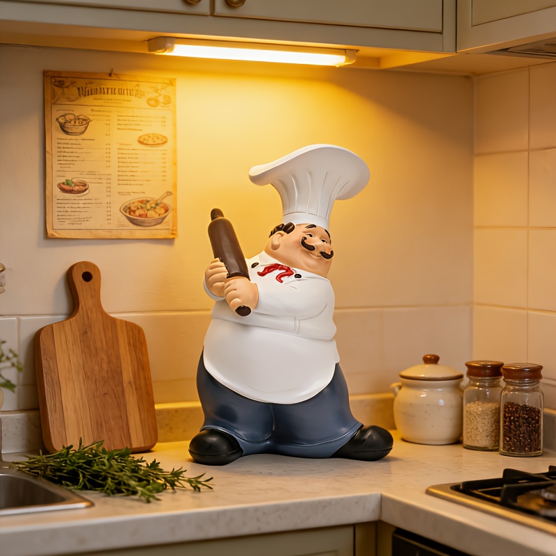Commercial Kitchen Tables - Statue de chef en résine avec