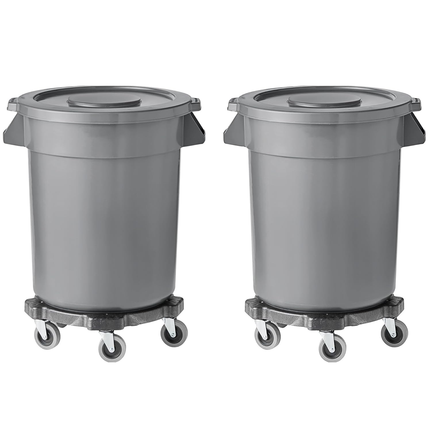 Commercial Kitchen Garbage Can - Lot de 2 poubelles commerciales rondes