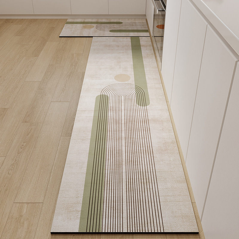 Kitchen Flooring Commercial - Tapis de terre diatomée géométrique minimaliste