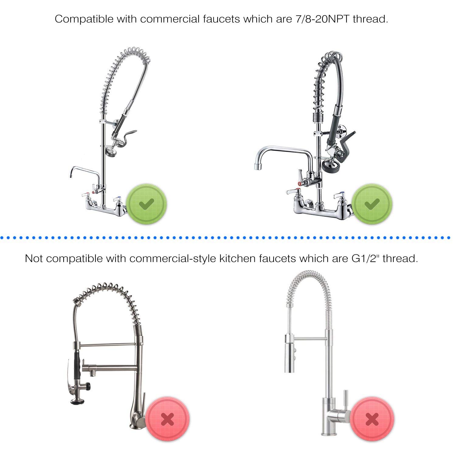 Commercial Kitchen Faucet - Pulvérisateur de pré-rinçage, pièces de robinet