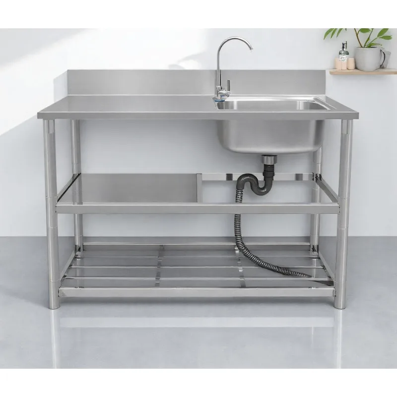 Évier autoportant en acier ino - Commercial Kitchen Faucet avis et prix