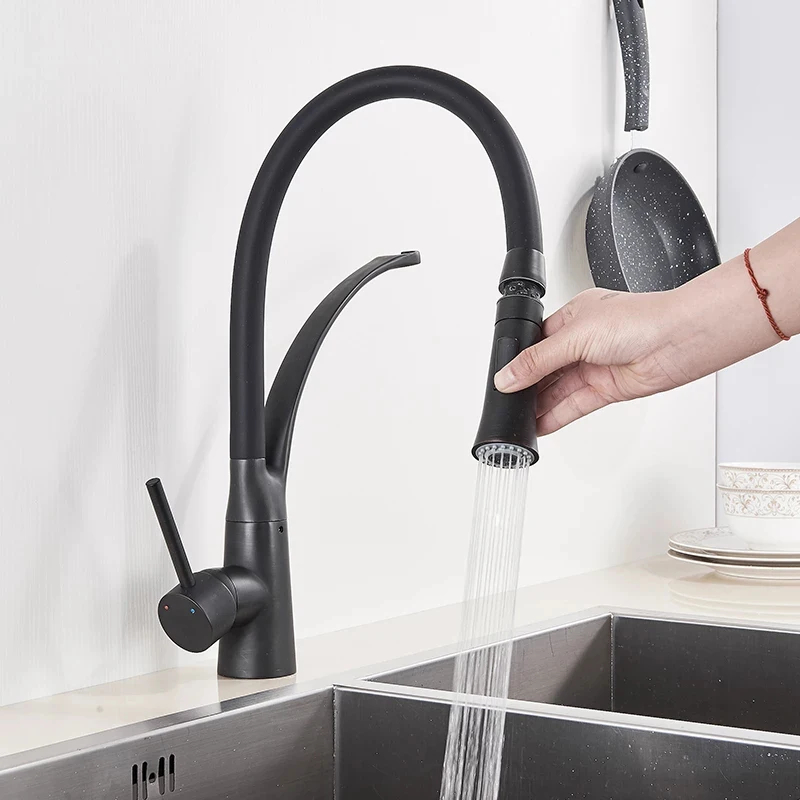 Robinet de cuisine noir extrac - Commercial Kitchen Faucet avis et prix