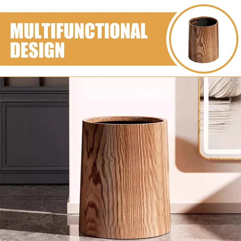 Poubelle en bois durable à gra - Commercial Kitchen Garbage Can avis et prix