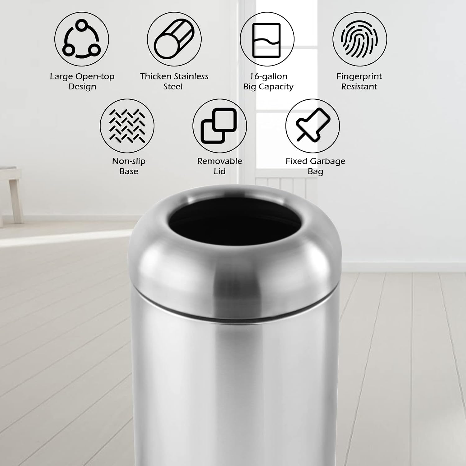 Grande poubelle à ouverture su - Commercial Kitchen Garbage Can avis et prix