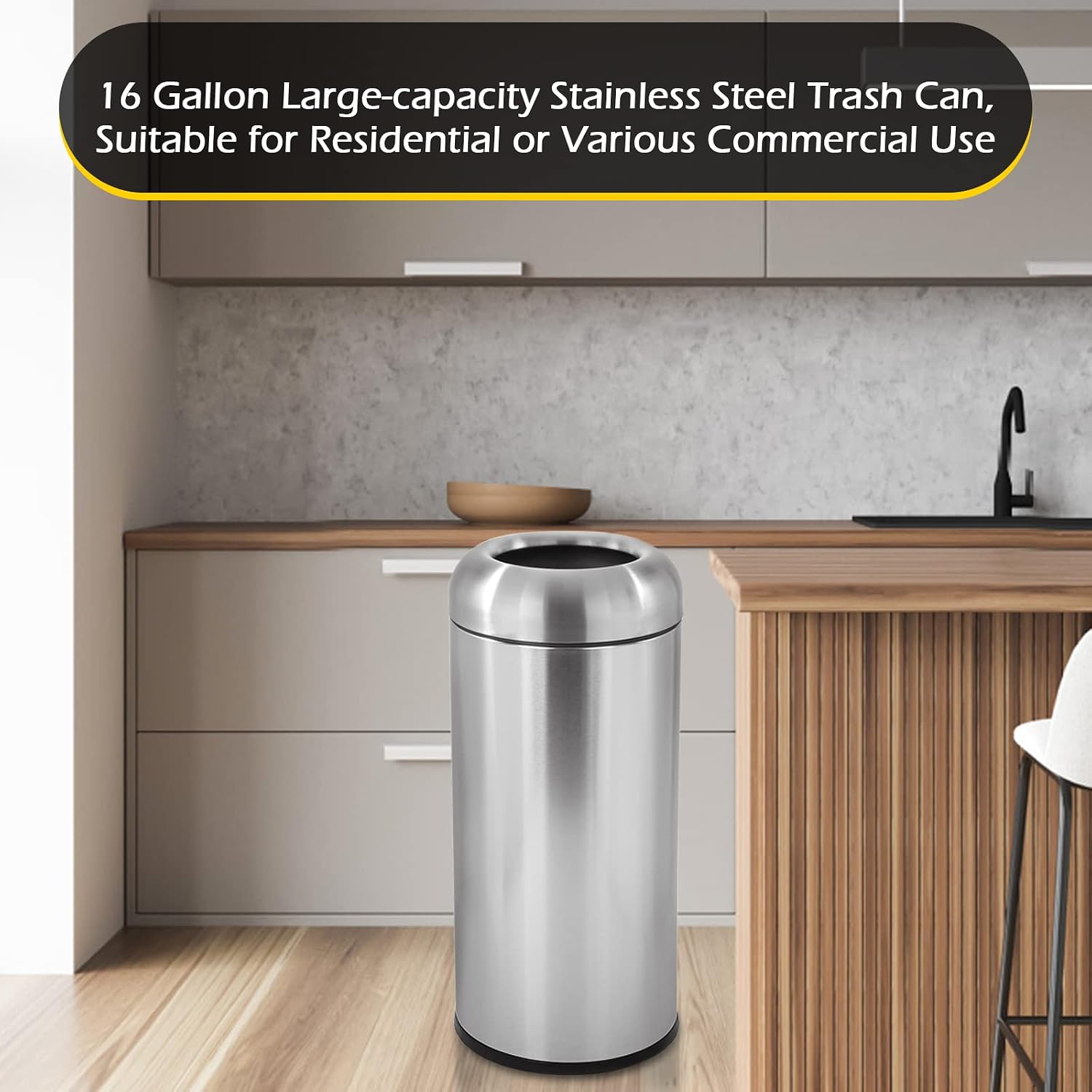 Grande poubelle à ouverture su - Commercial Kitchen Garbage Can avis et prix