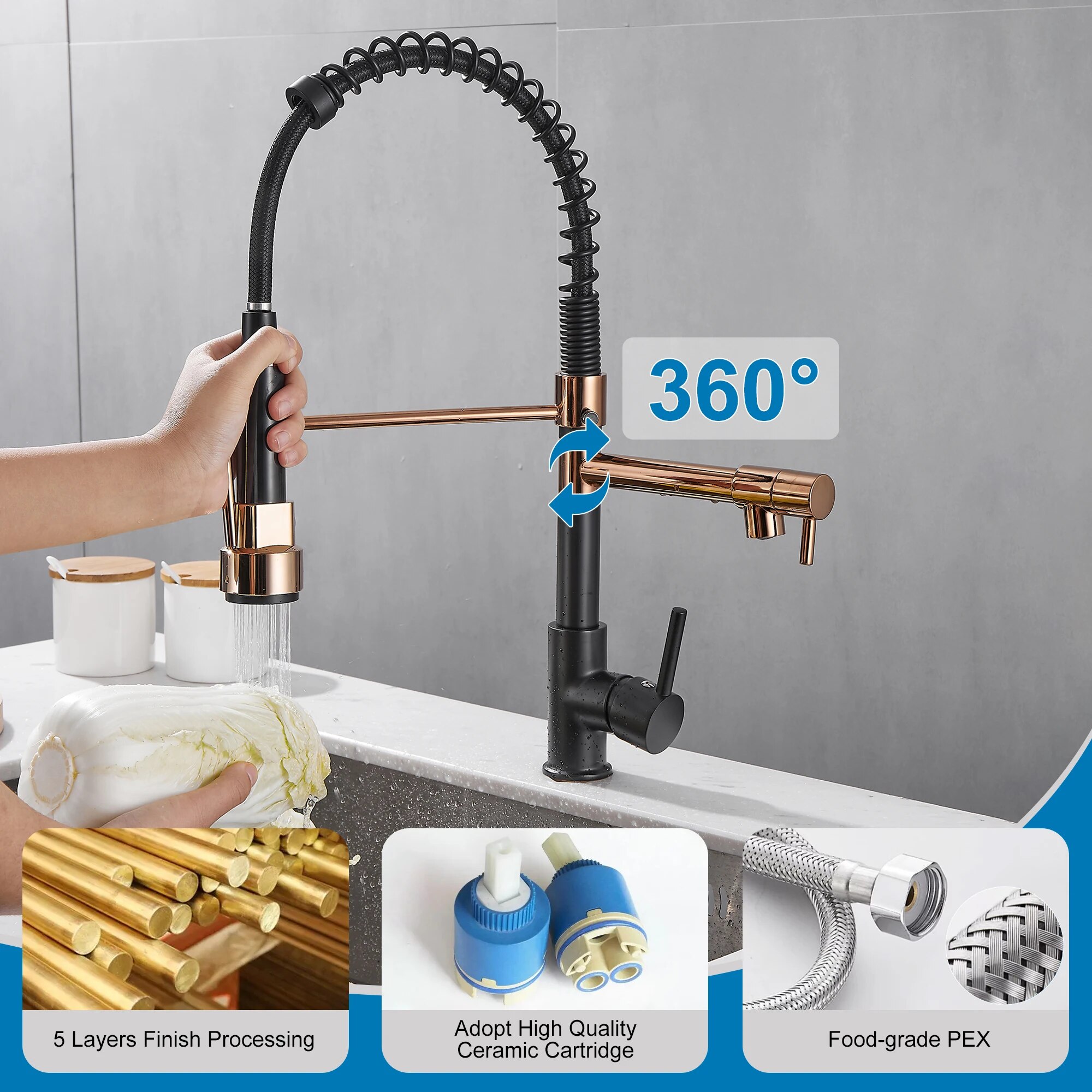 Robinet de cuisine avec pulvér - Commercial Kitchen Faucet avis et prix