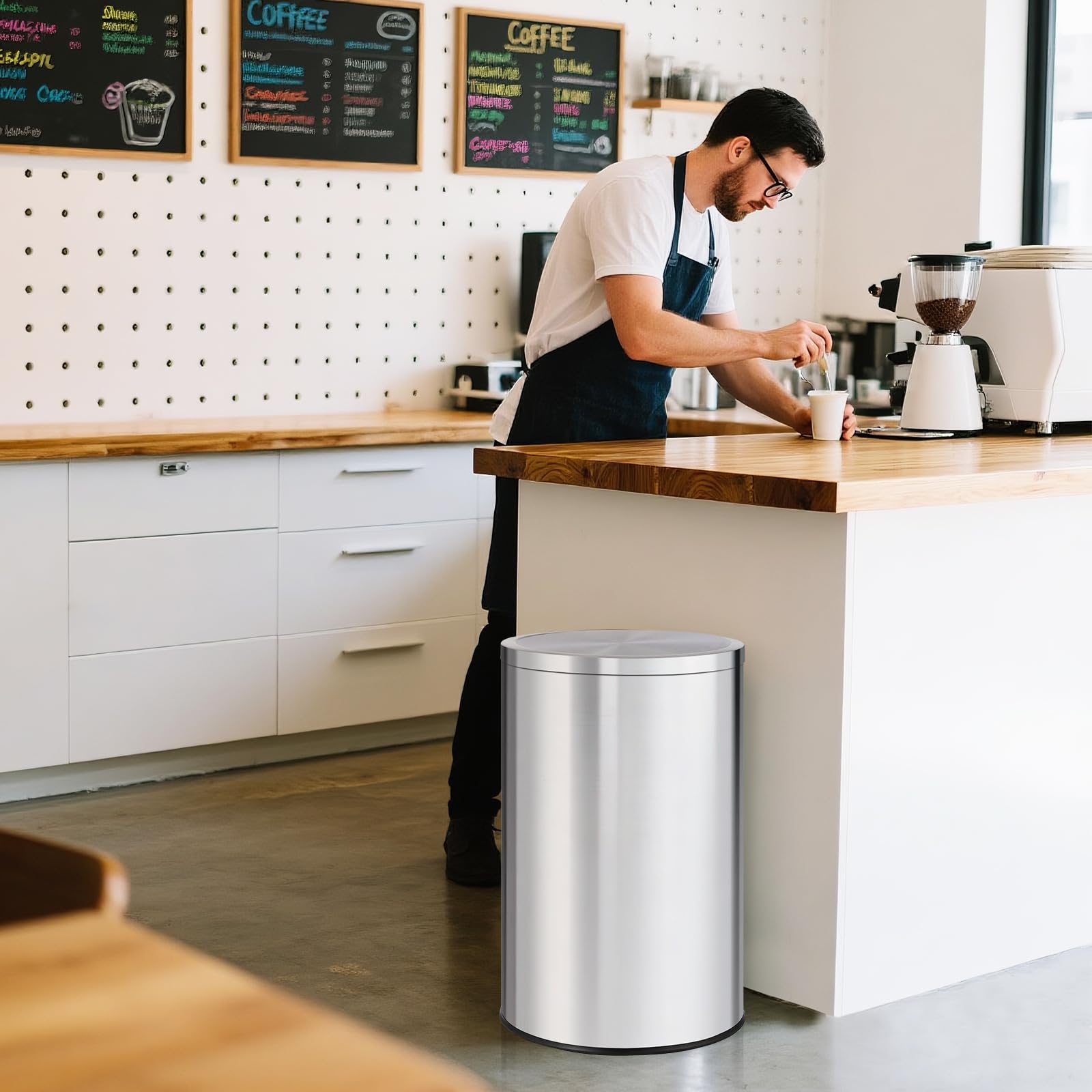 Poubelle ronde de 13 gallons,  - Commercial Kitchen Garbage Can avis et prix