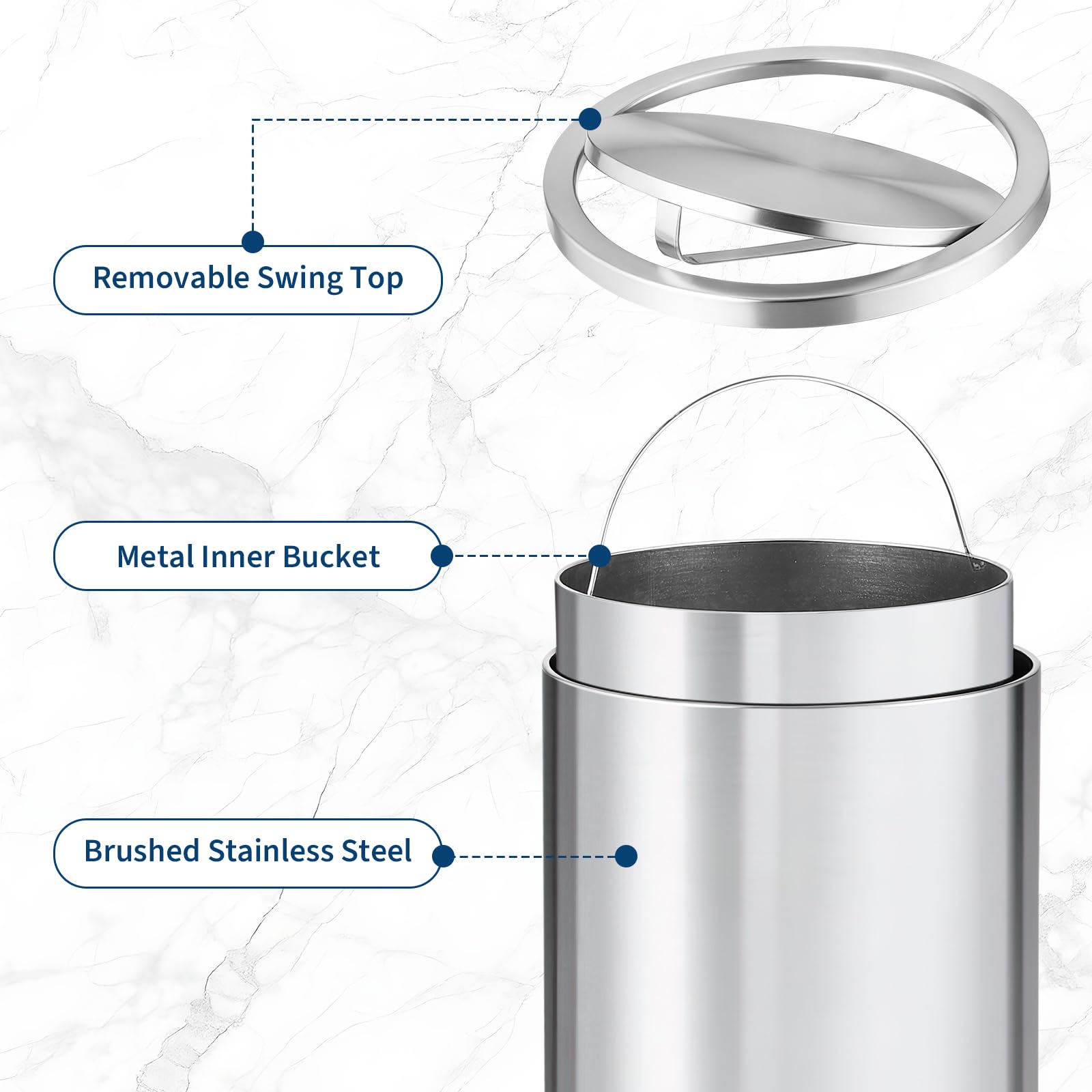 Poubelle ronde de 13 gallons,  - Commercial Kitchen Garbage Can avis et prix