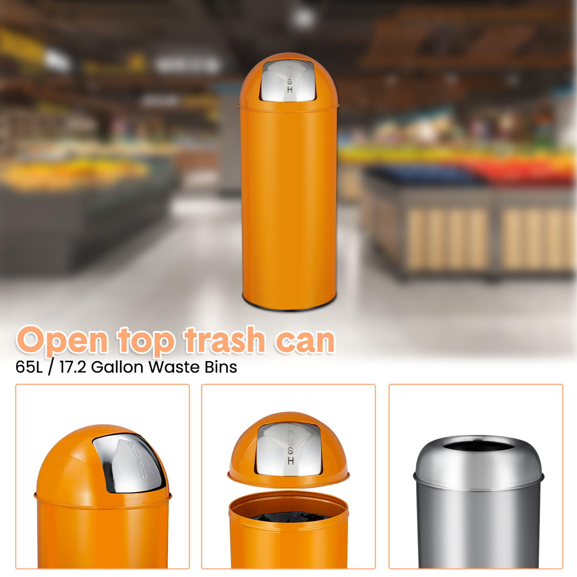 Poubelle à couvercle coulissan - Commercial Kitchen Garbage Can avis et prix